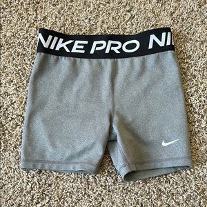 Kids’ Nike Pro Gray Shorts- Size L